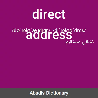 معنی direct address
